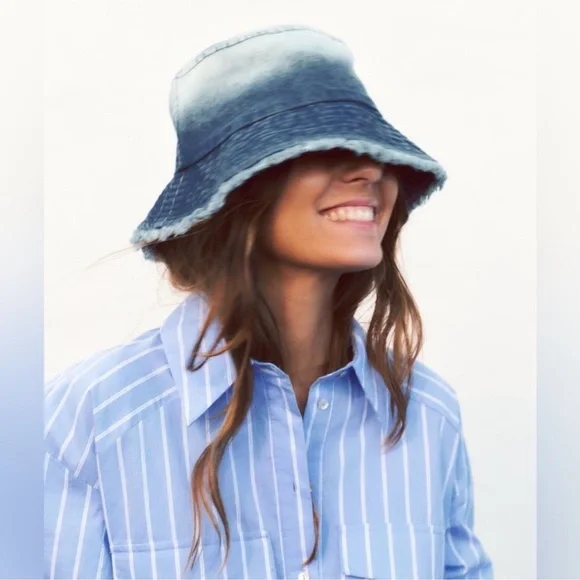 ZARA OMBRÉ BUCKET HAT - Picture 2 of 4
